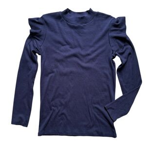 Women’s Navy Sweater size L with fun shoulder accents